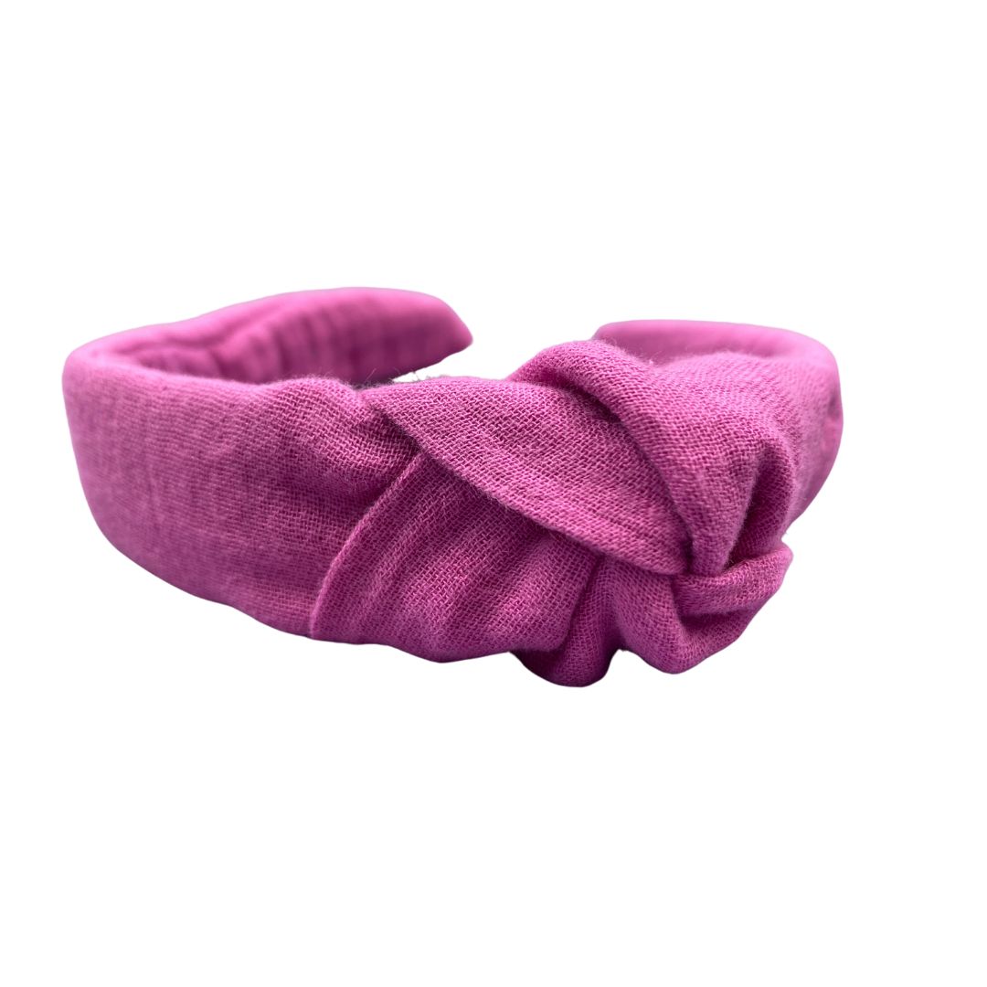 Musselin Haarreif Orchideenpink