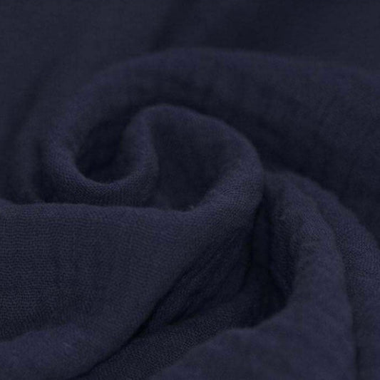 Musselinstoff Marineblau