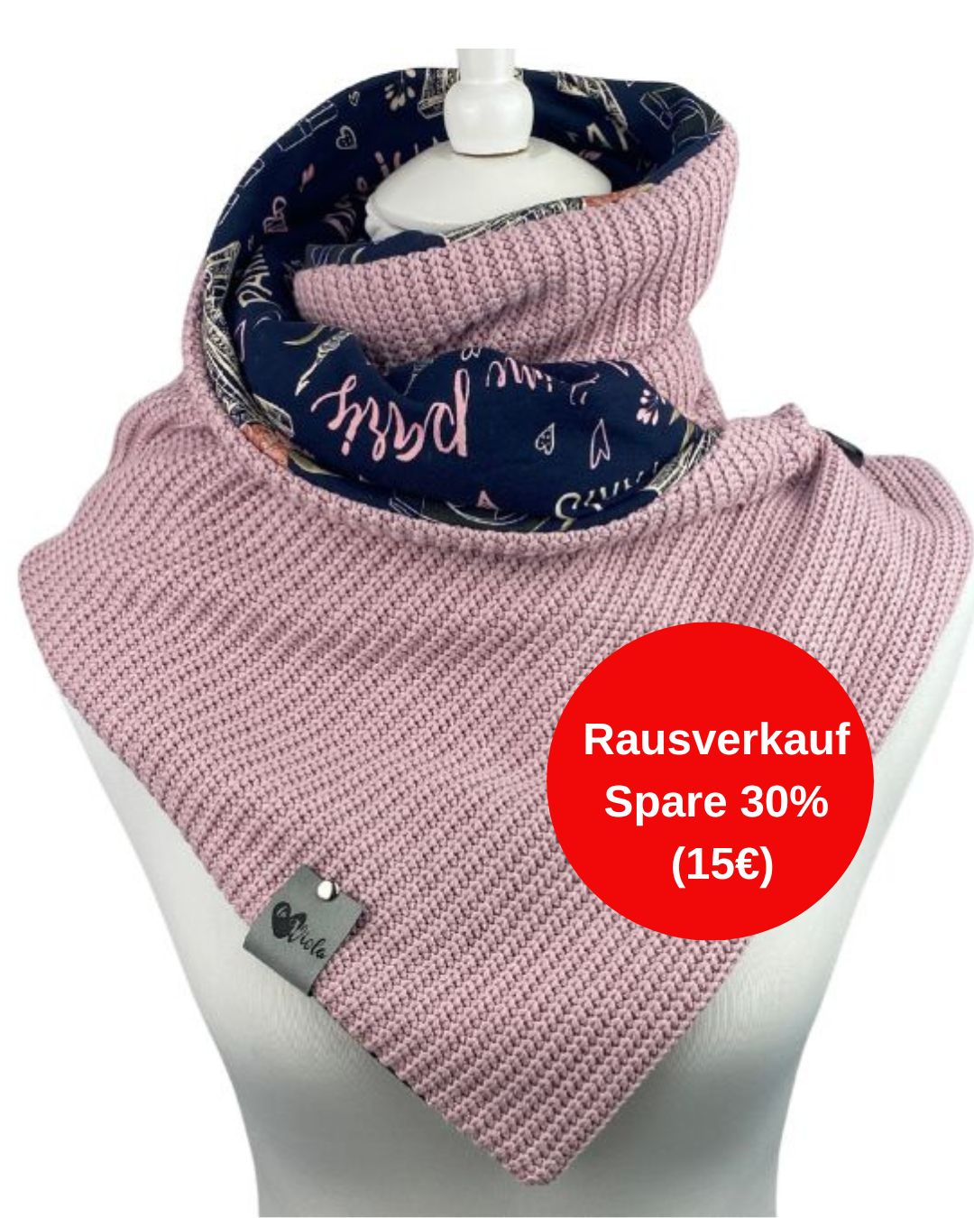 Wickelschal Grobstrick Paris Love