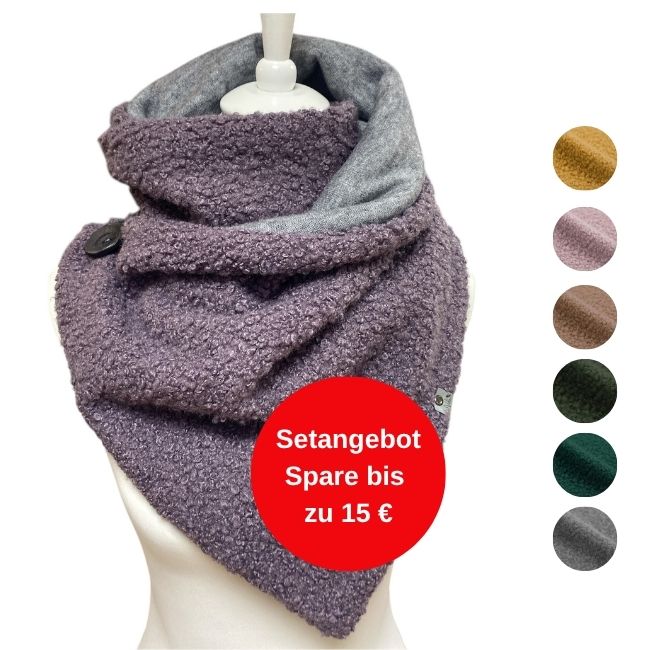 Setangebot Wickelschal Boucléstoff