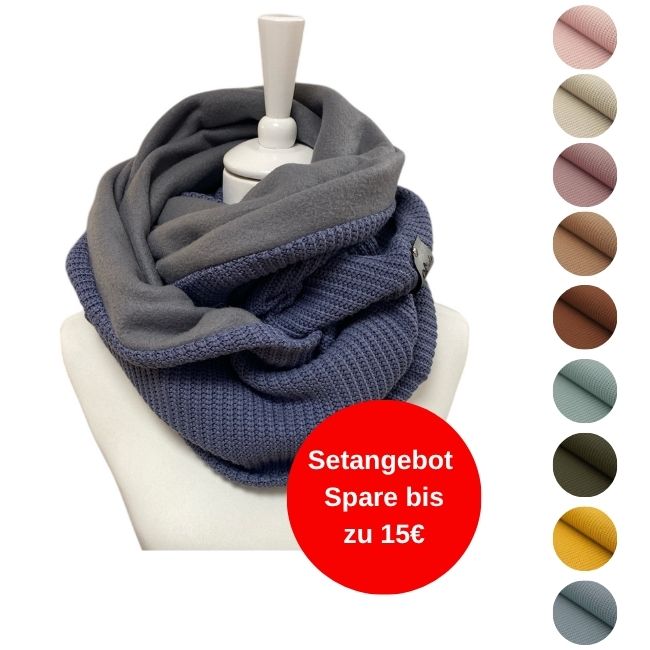 Setangebot Loopschal Grobstrick & Fleece