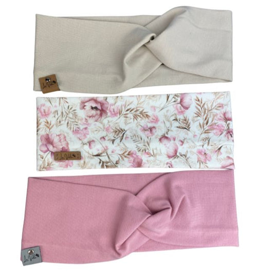 Stirnband Rosa Mohnzauber