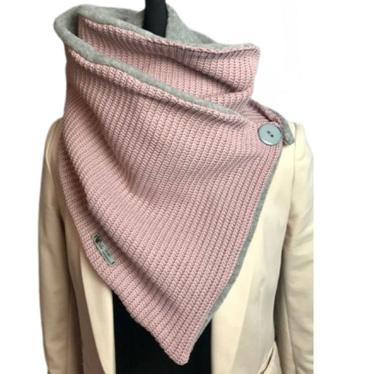 Wickelschal Grobstrick Altrosa Knit