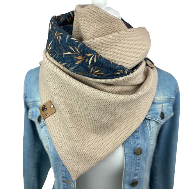 Wickelschal Wunschdesign Waffeljersey