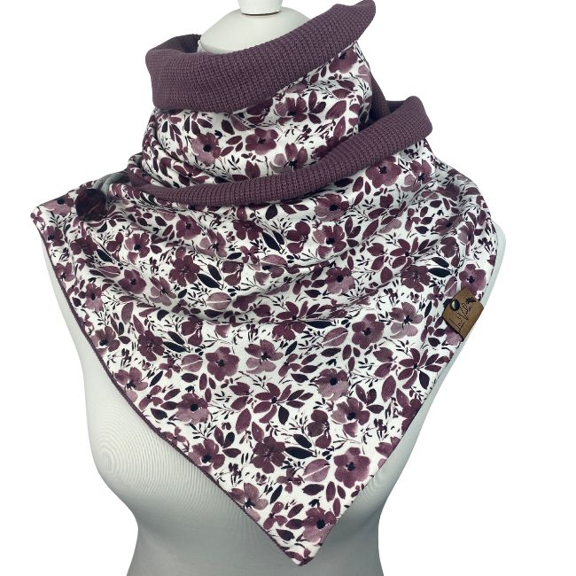 Wickelschal Feinstrick Blütenverliebt