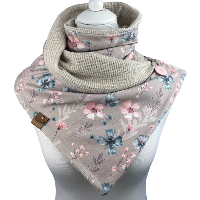 Wickelschal Feinstrick Blütenhauch