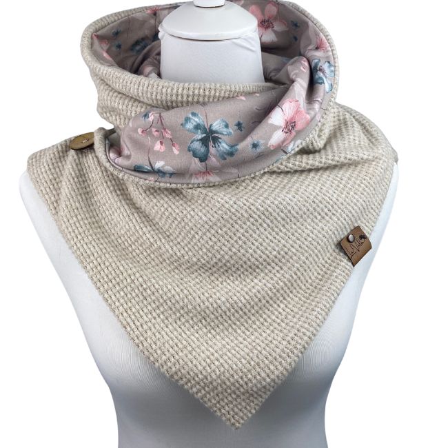 Wickelschal Feinstrick Blütenhauch