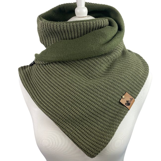Wickelschal Grobstrick Khaki