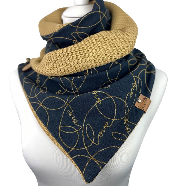 Wickelschal Grobstrick Lovestory