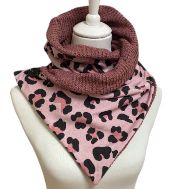 Wickelschal Grobstrick Rosewood Leo