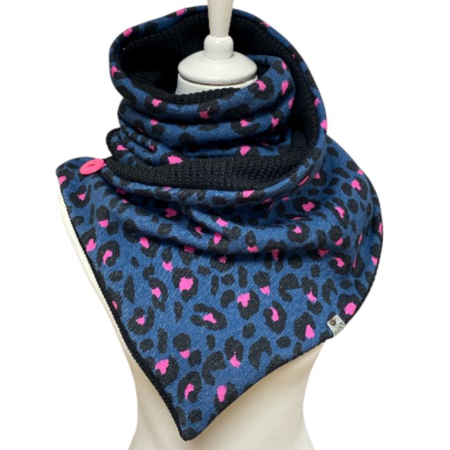 Wickelschal Grobstrick Viola Knit Black