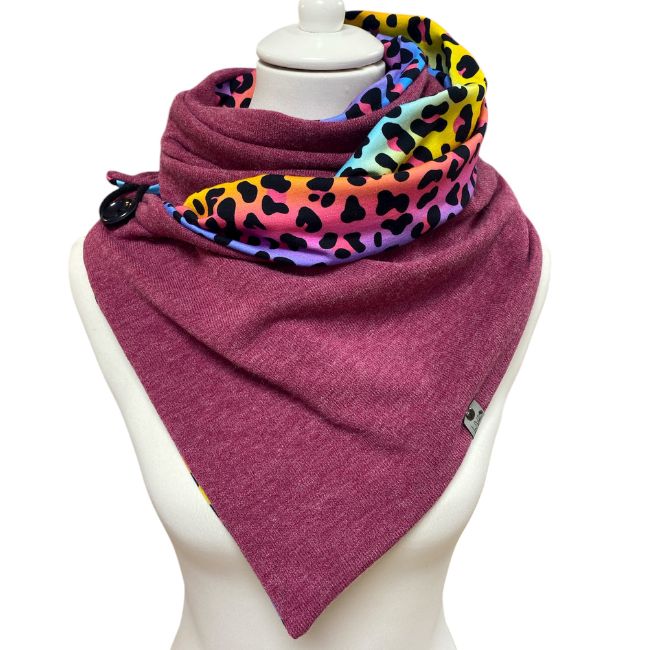 Wickelschal Angorajersey Wild Leo