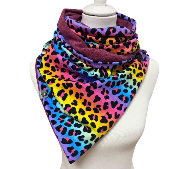 Wickelschal Angorajersey Wild Leo