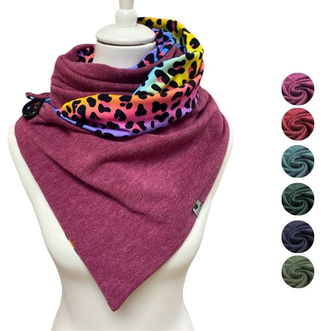 Wickelschal Angorajersey Wild Leo