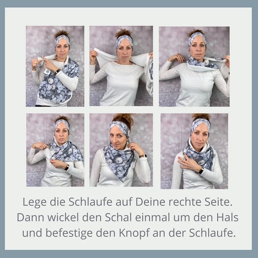 Wickelschal Grobstrick Khaki Knit