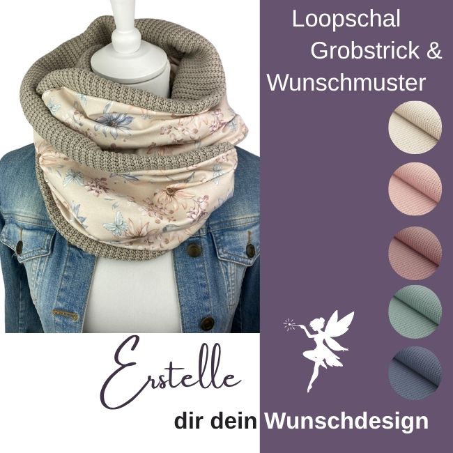 Loopschal Wunschdesign Grobstrick & Wunschmuster