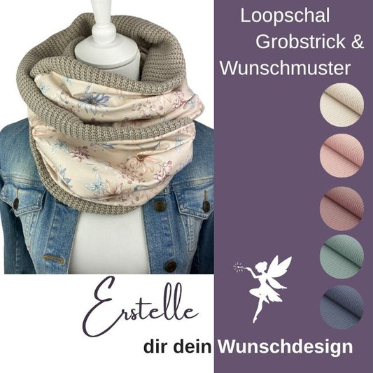 Loopschal Wunschdesign Grobstrick & Wunschmuster