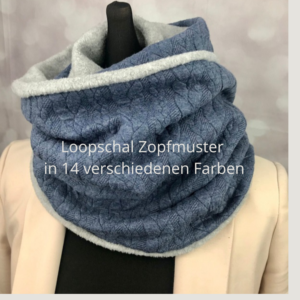 Loopschals Zopfmuster