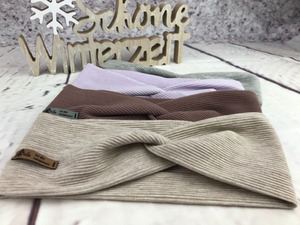 Winter Stirnband Bio- Rippjersey
