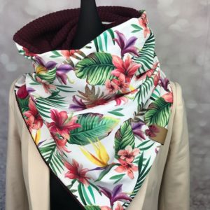 Wickelschal Grobstrick Hibiskusliebe