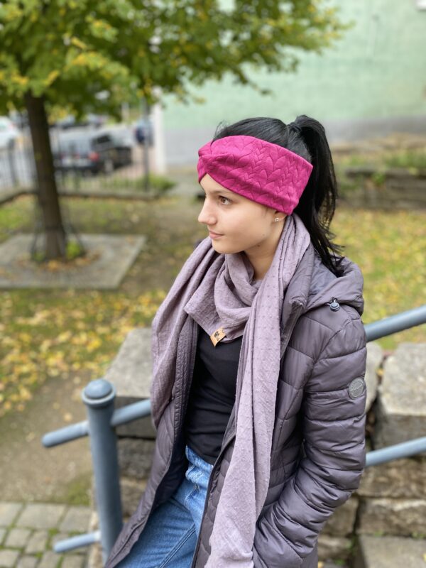 Winter Stirnband Zopfmuster in 18 verschiedenen Farben – Bild 9
