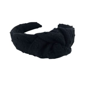 Musselin Haarreifen Schwarz