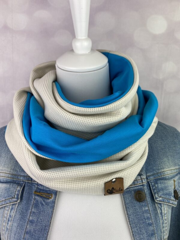 Wunschdesign Waffelstrick mit Jersey Loopschal