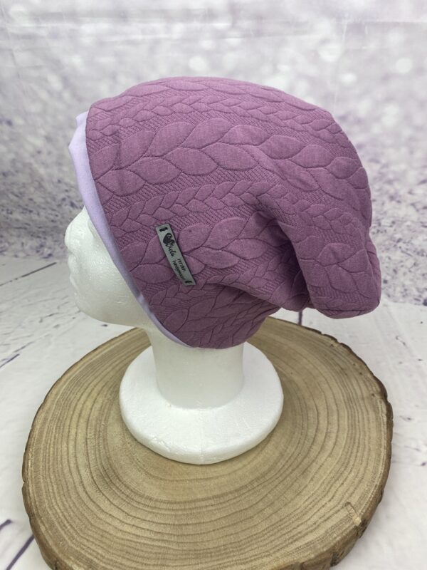 Winter Beanie Mütze Zopfmuster – Bild 2