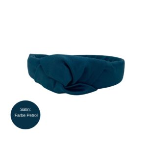 Satin Haarreifen Petrol